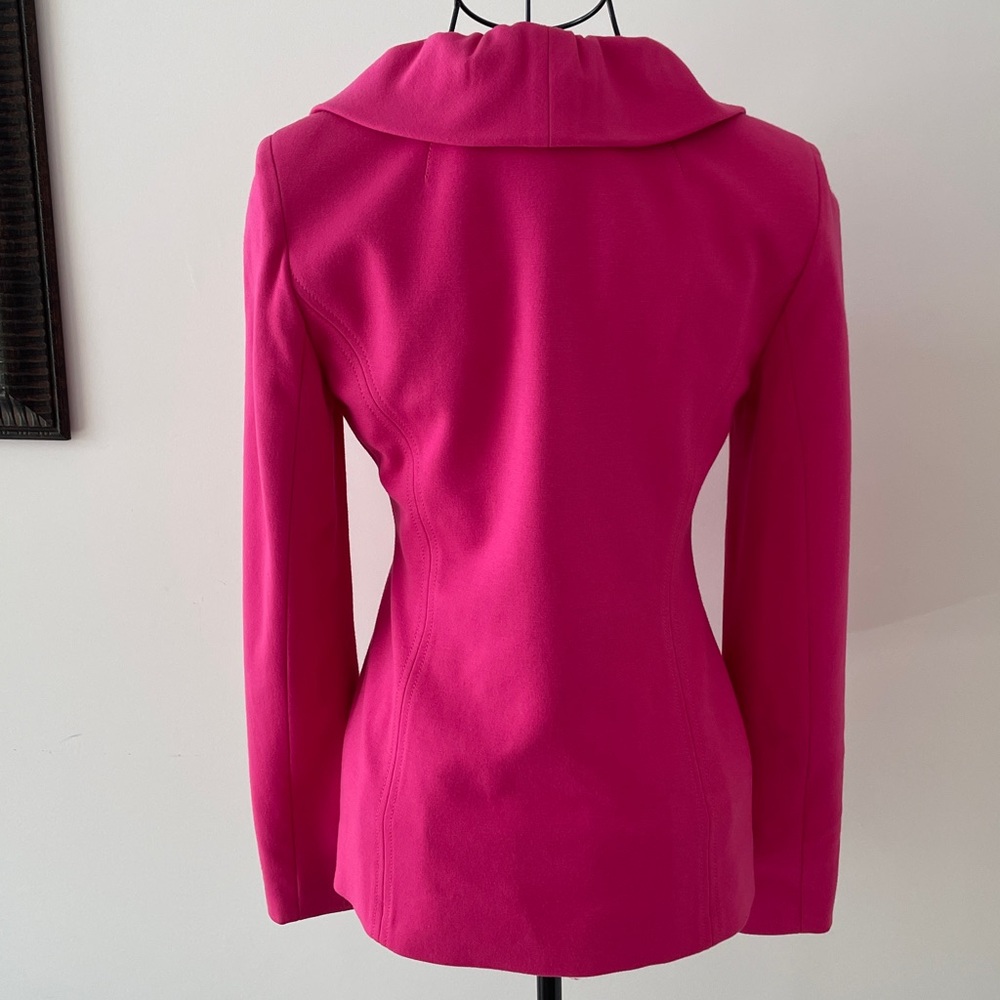 INC Hot Pink Jacket Blazer Ruffle Detail Size XS - Picture 5 of 6